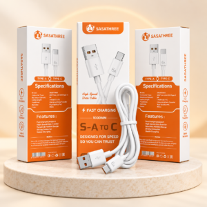 کابل شارژ USB به USB-C ساساتیری SASATHREE مدل S-80T