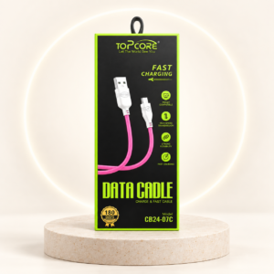 کابل شارژ اورجینال تایپ سی TOPCORE مدل CB24-07C فست شارژ